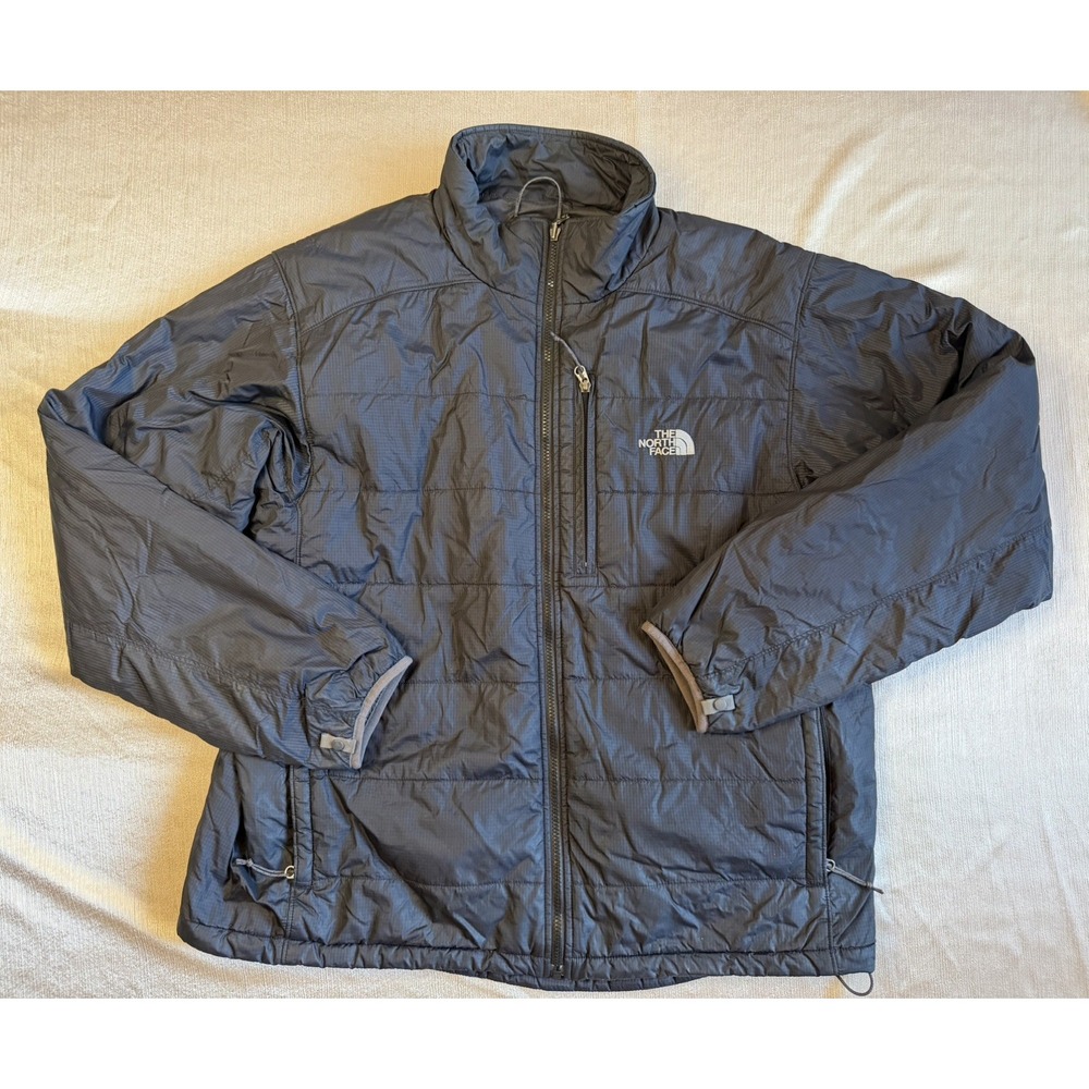 The North Face Puffer Jacket Mens XL Black Primaloft Stowable Full Zip